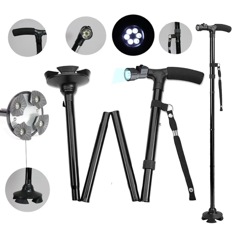 Image of Bastón Plegable con Linterna LED