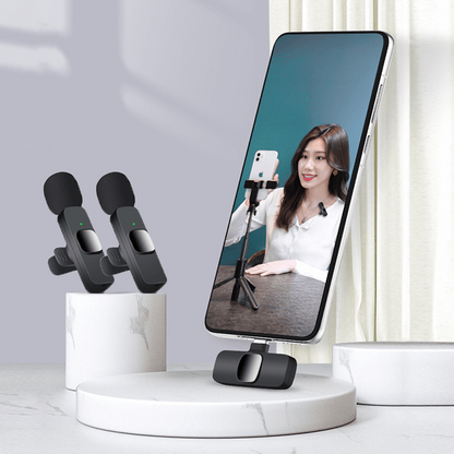 2 x 1 Microfonos inalámbrico para Celular [Aislador de sonido]