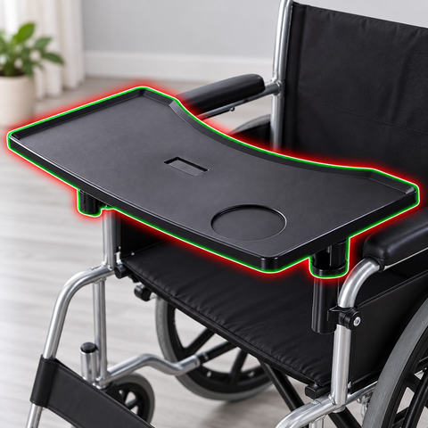 Image of Mesa portátil universal para silla de ruedas.