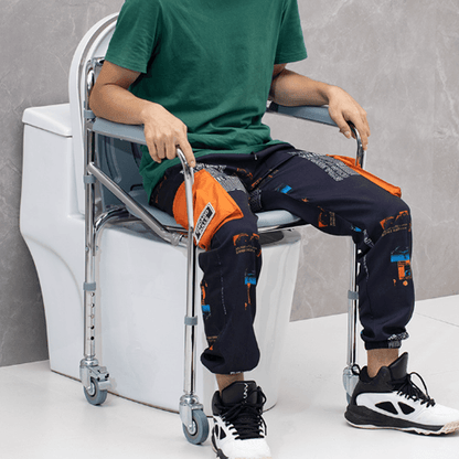 Silla Sanitaria Cromada Con Ruedas