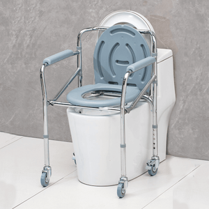 Silla Sanitaria Cromada Con Ruedas