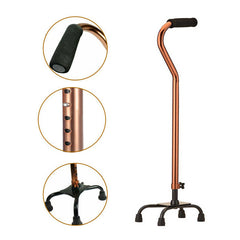 BASTON DE 4 PATAS CON MANGO CUELLO DE GANSO